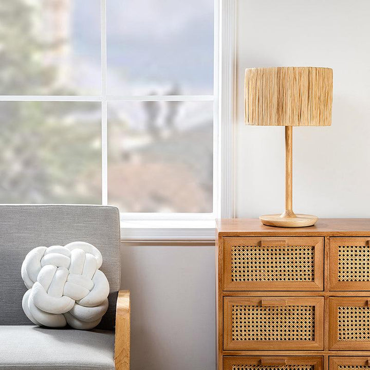 Antalya 21.3&quot; Table Lamp with Raffia Shade - Hulala Home